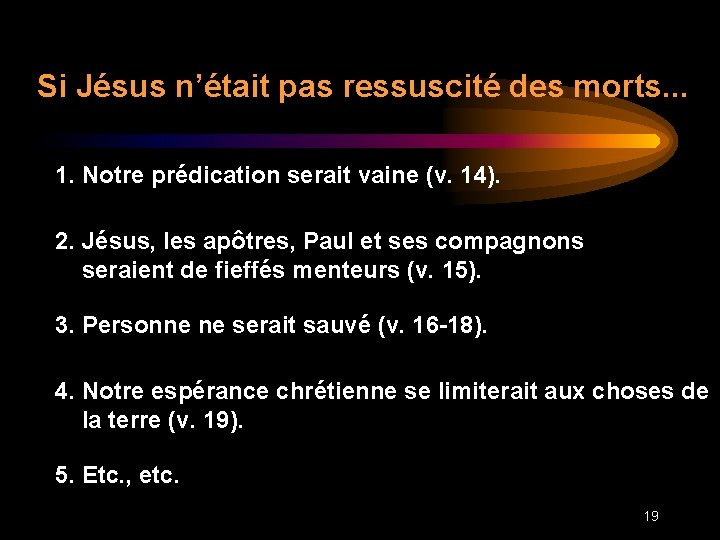 Si Jésus n’était pas ressuscité des morts. . . 1. Notre prédication serait vaine