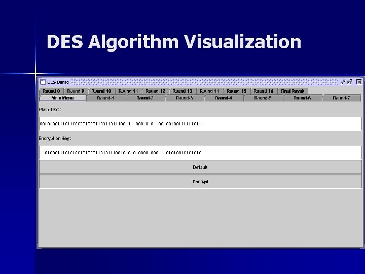 DES Algorithm Visualization 