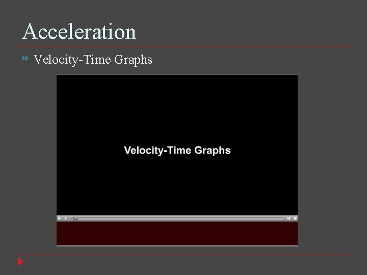 Acceleration Velocity-Time Graphs 