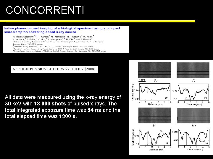 CONCORRENTI All data were measured using the x-ray energy of 30 ke. V with