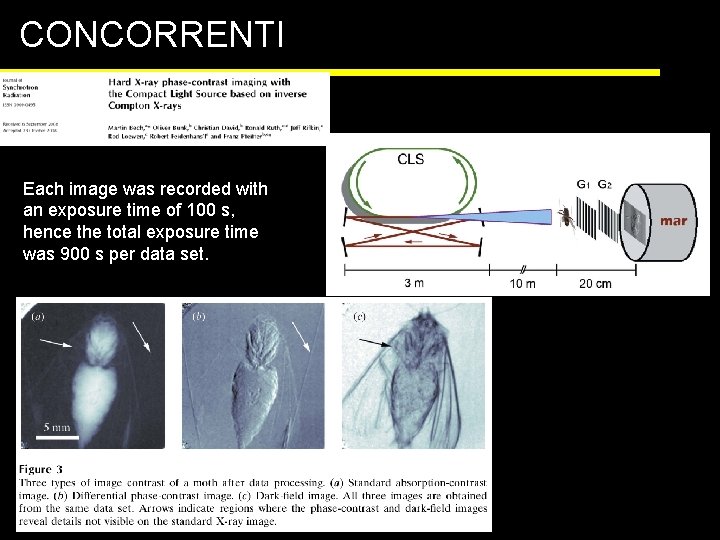 CONCORRENTI Each image was recorded with an exposure time of 100 s, hence the