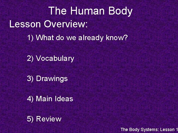 Life Science Unit Overview Chapter 1 Structure of