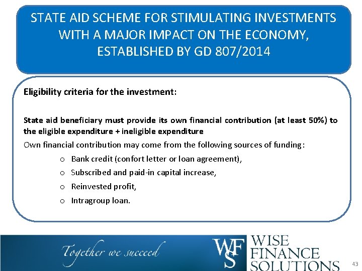 STATE AID SCHEME FOR STIMULATING INVESTMENTS WITH A MAJOR IMPACT ON THE ECONOMY, ESTABLISHED