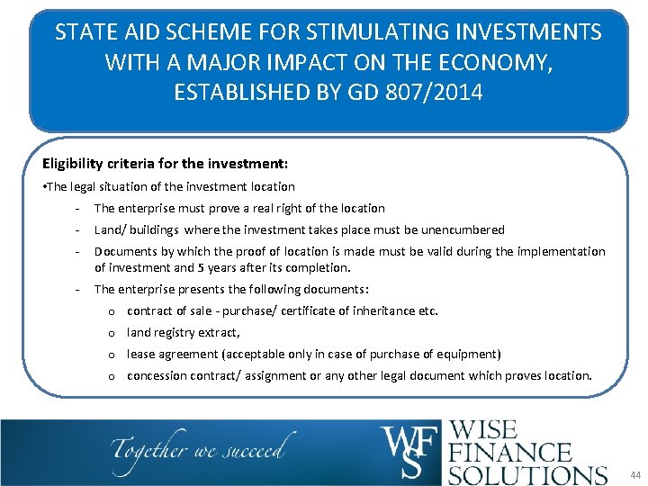 STATE AID SCHEME FOR STIMULATING INVESTMENTS WITH A MAJOR IMPACT ON THE ECONOMY, ESTABLISHED