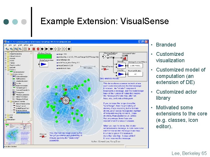 Example Extension: Visual. Sense • Branded • Customized visualization • Customized model of computation