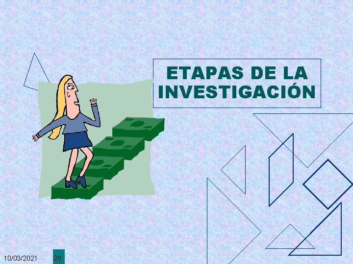 ETAPAS DE LA INVESTIGACIÓN 10/03/2021 20 