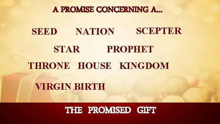 A PROMISE CONCERNING A… SEED NATION STAR SCEPTER PROPHET THRONE HOUSE KINGDOM VIRGIN BIRTH