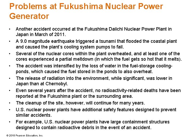 Problems at Fukushima Nuclear Power Generator • • • Another accident occurred at the