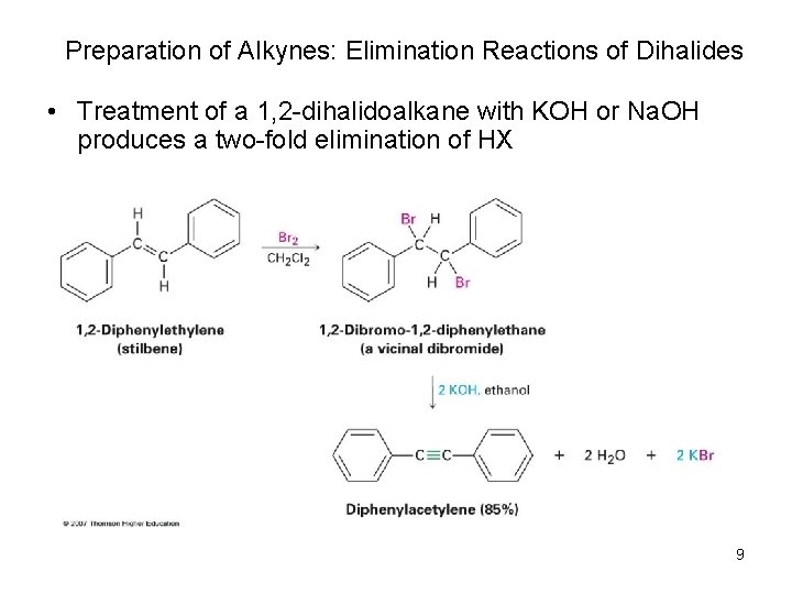 Preparation of Alkynes: Elimination Reactions of Dihalides • Treatment of a 1, 2 -dihalidoalkane