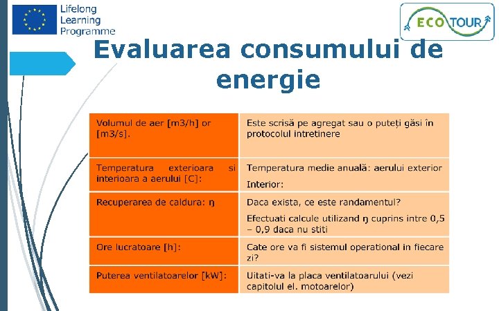 42 Evaluarea consumului de energie How to find data for the energy consumption 