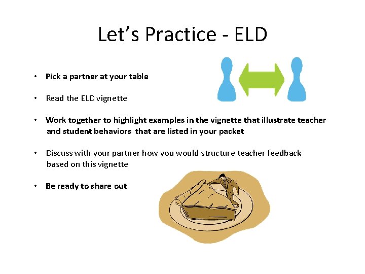 Let’s Practice - ELD • Pick a partner at your table • Read the