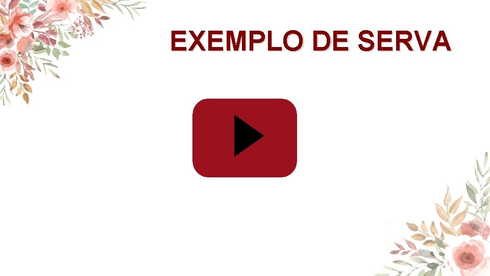 EXEMPLO DE SERVA 