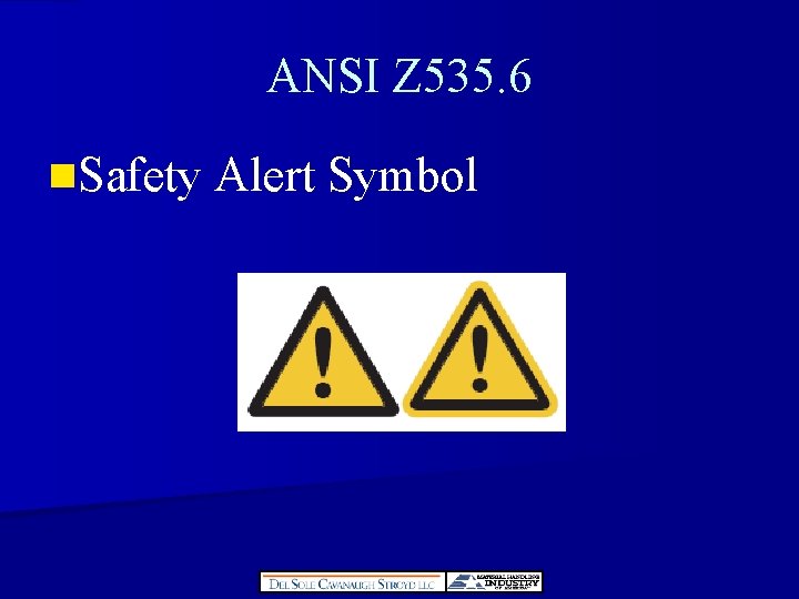ANSI Z 535. 6 n. Safety Alert Symbol 