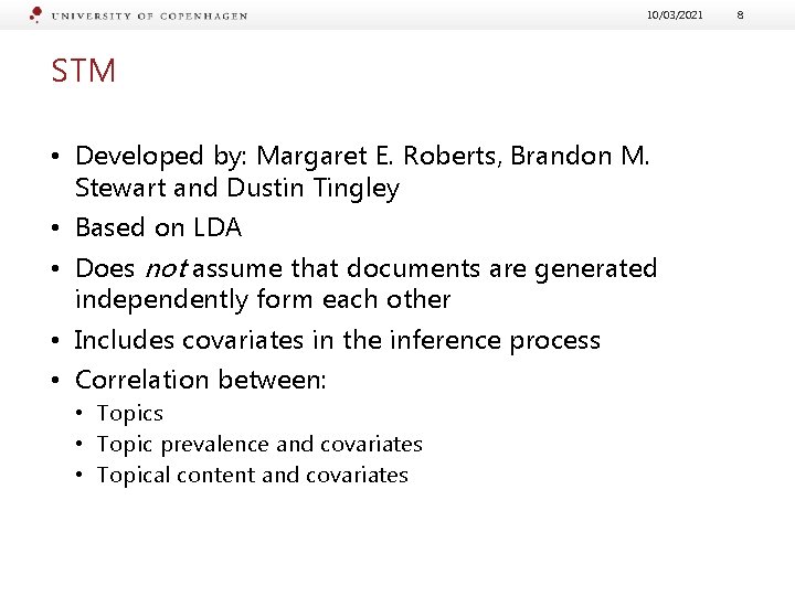 10/03/2021 STM • Developed by: Margaret E. Roberts, Brandon M. Stewart and Dustin Tingley