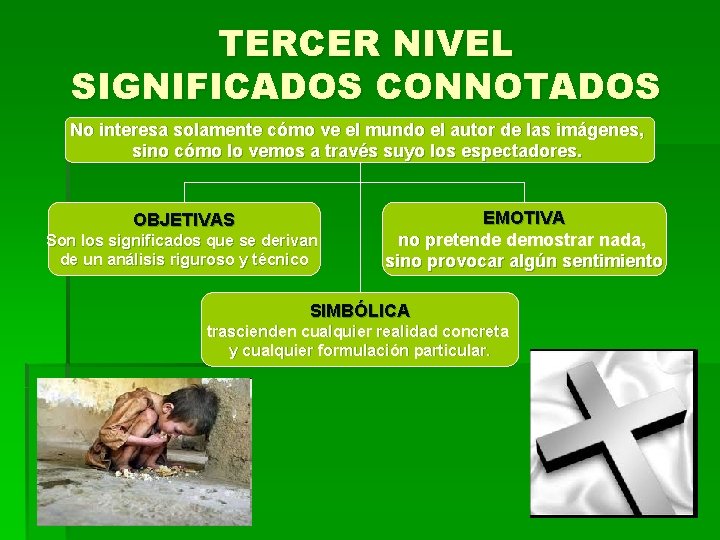 TERCER NIVEL SIGNIFICADOS CONNOTADOS No interesa solamente cómo ve el mundo el autor de