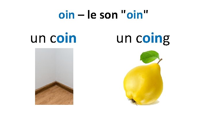 oin – le son "oin" un coing 