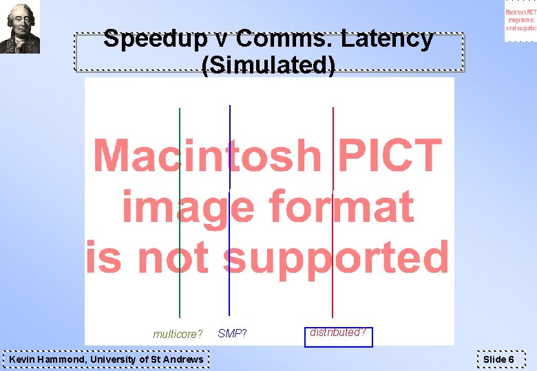 Speedup v Comms. Latency (Simulated) multicore? Kevin Hammond, University of St Andrews SMP? distributed?