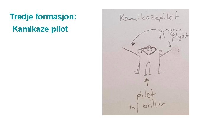 Tredje formasjon: Kamikaze pilot 