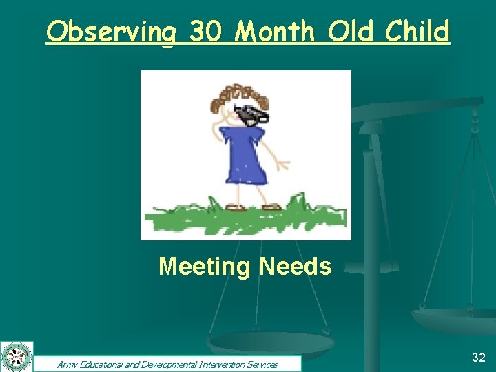 Observing 30 Month Old Child Meeting Needs Army Educational and Developmental Intervention Services 32