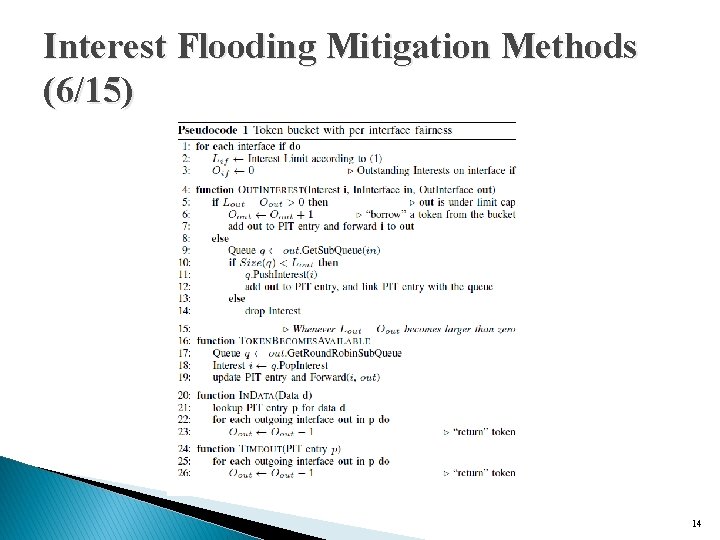 Interest Flooding Mitigation Methods (6/15) 14 