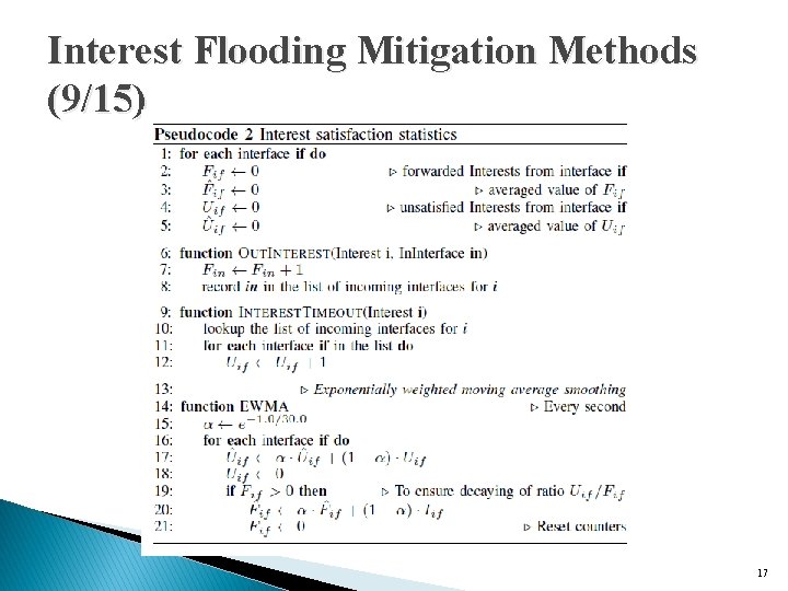 Interest Flooding Mitigation Methods (9/15) 17 