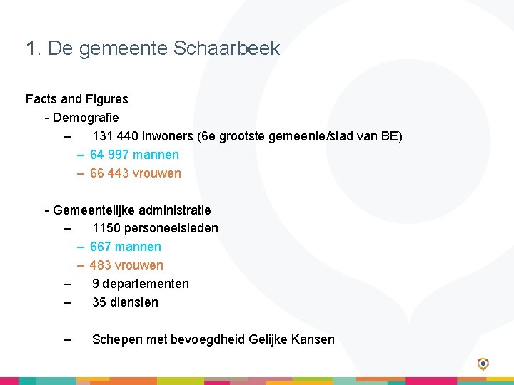 1. De gemeente Schaarbeek Facts and Figures - Demografie – 131 440 inwoners (6