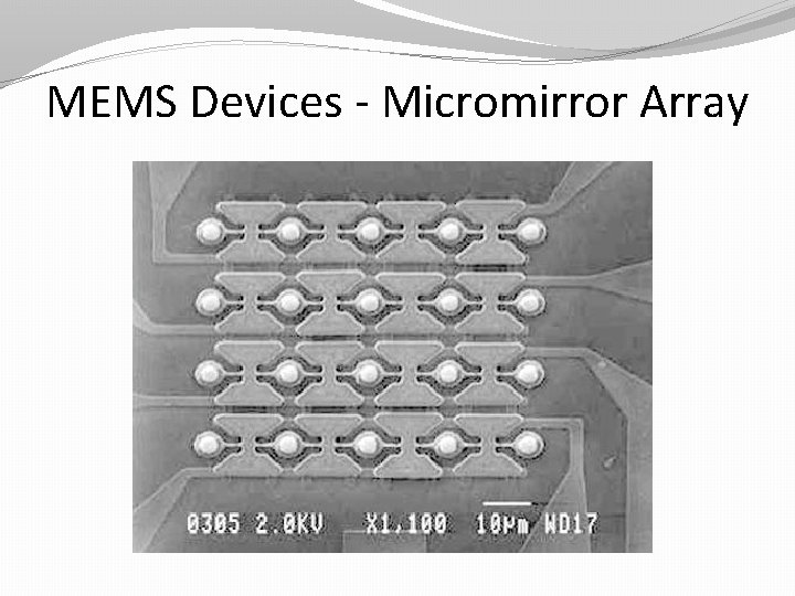 MEMS Devices - Micromirror Array 