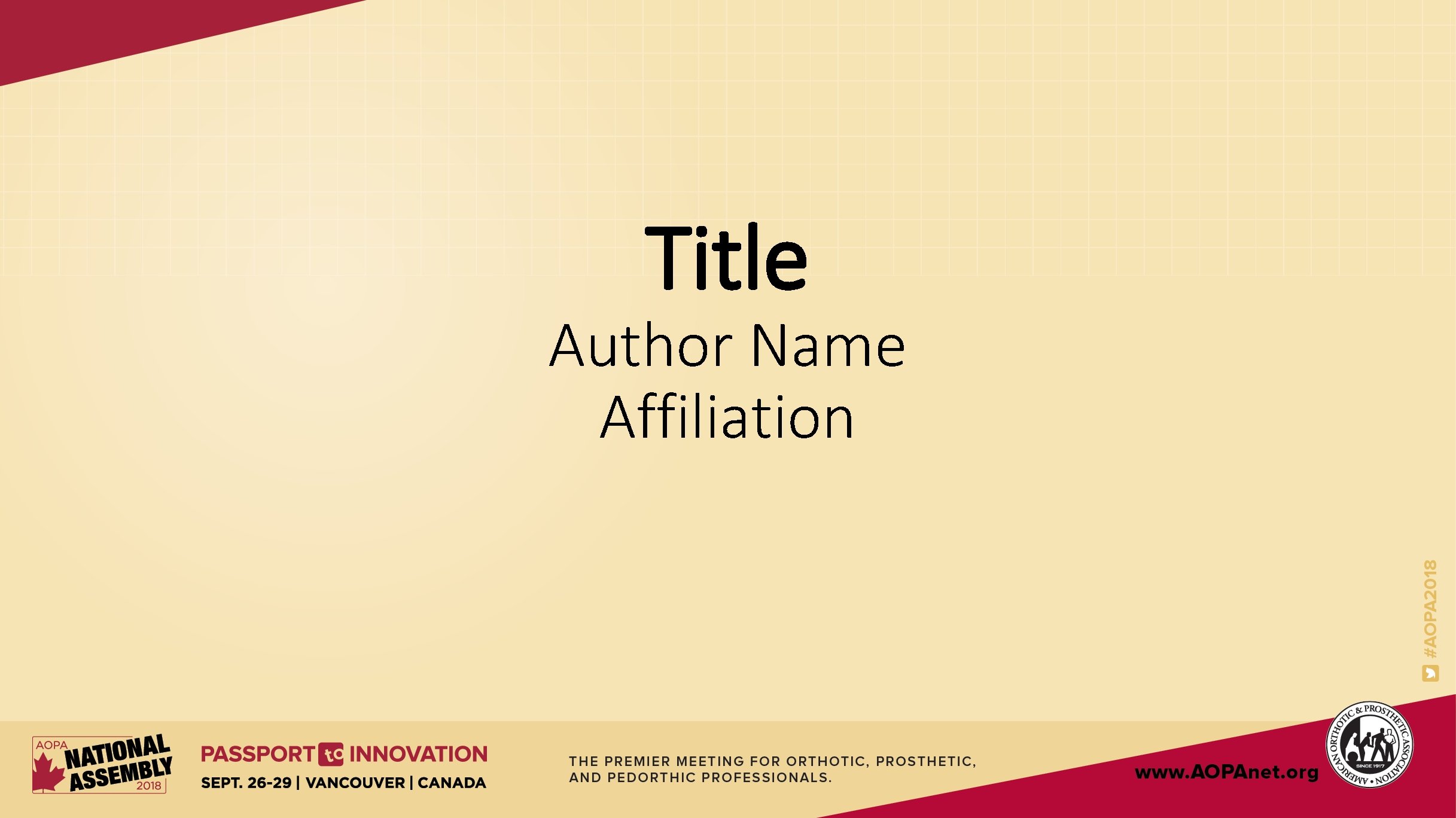 Title Author Name Affiliation 