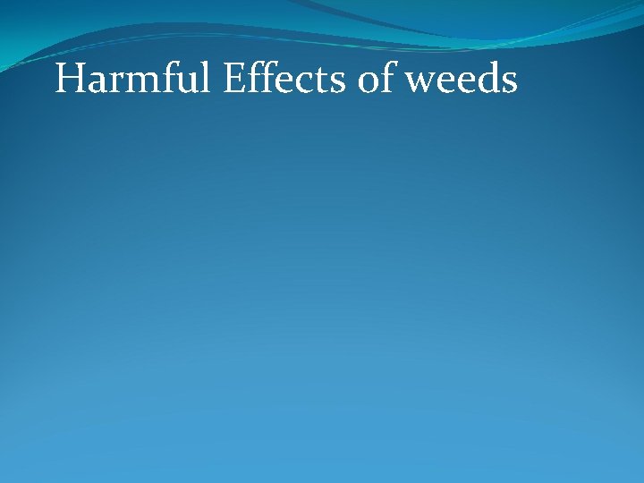 Harmful Effects of weeds 