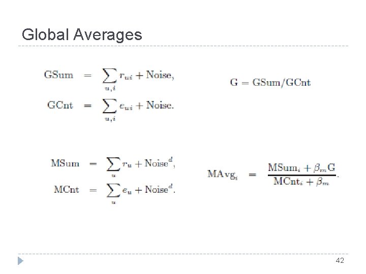 Global Averages 42 Global Averages 42