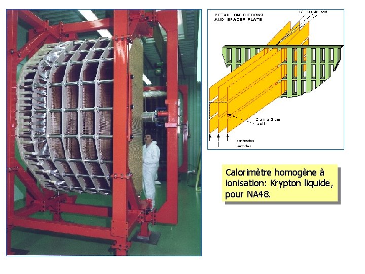 Calorimètre homogène à ionisation: Krypton liquide, pour NA 48. Calorimètre homogène à ionisation: Krypton liquide, pour NA 48.