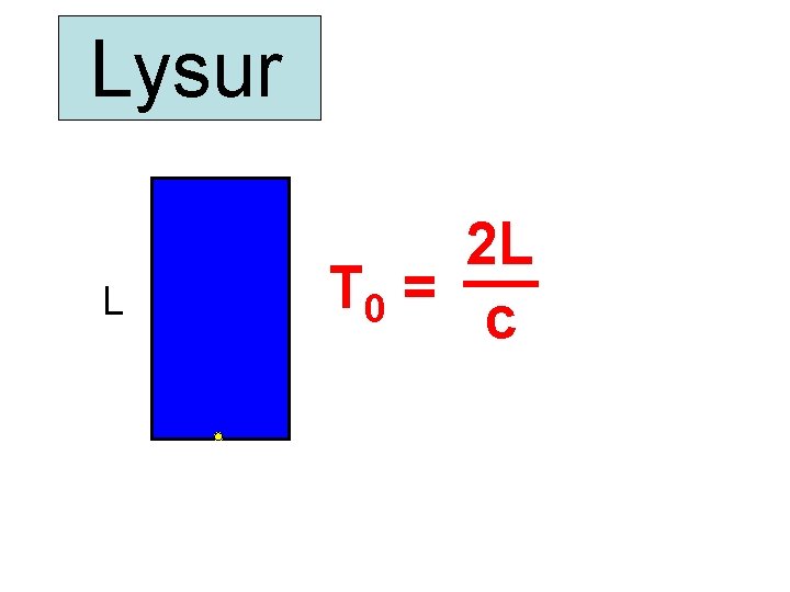 Lysur L 2 L T 0 = c 