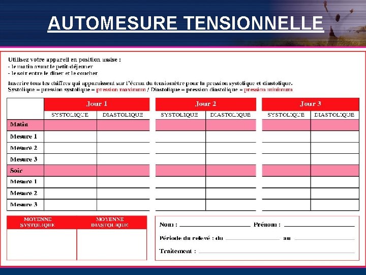 AUTOMESURE TENSIONNELLE 