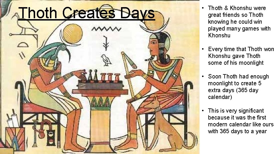 Thoth Creates Days • Thoth & Khonshu were great friends so Thoth knowing he
