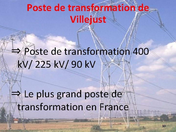 Poste de transformation de Villejust ⇒ Poste de transformation 400 k. V/ 225 k.