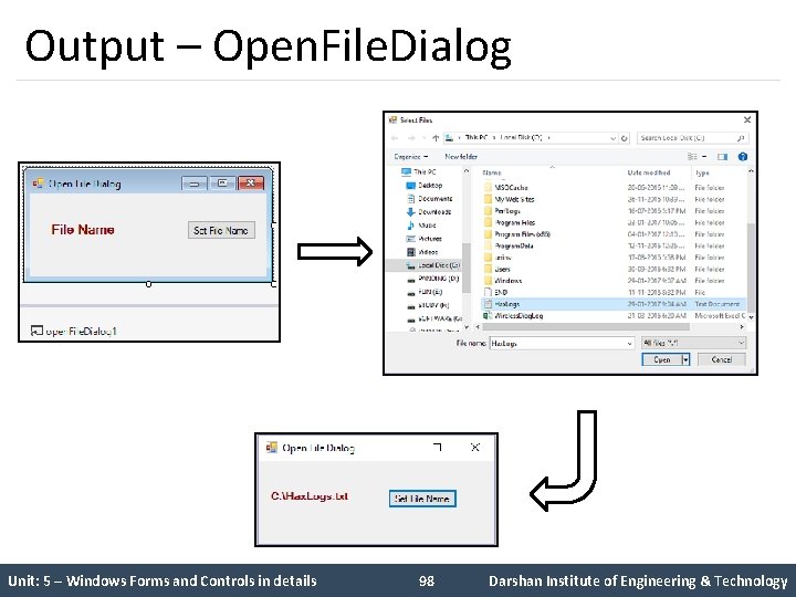 Output – Open. File. Dialog Unit: 5 – Windows Forms and Controls in details