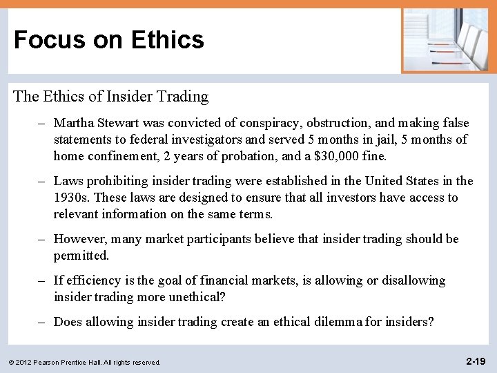 Focus on Ethics The Ethics of Insider Trading – Martha Stewart was convicted of Focus on Ethics The Ethics of Insider Trading – Martha Stewart was convicted of