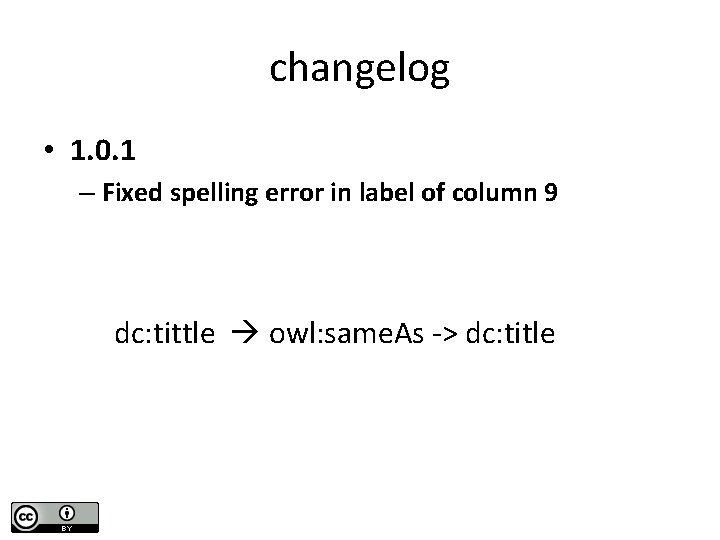 changelog • 1. 0. 1 – Fixed spelling error in label of column 9