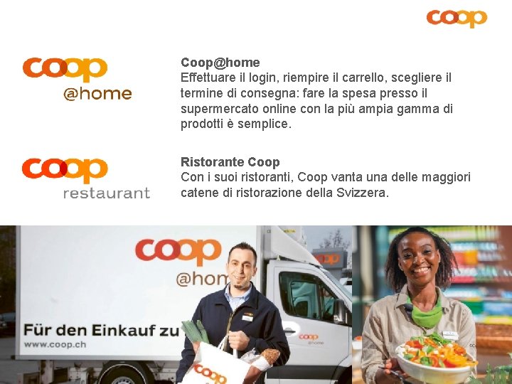 Coop@home Effettuare il login, riempire il carrello, scegliere il termine di consegna: fare la
