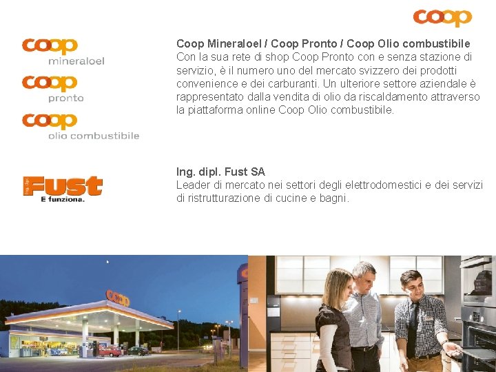 Coop Mineraloel / Coop Pronto / Coop Olio combustibile Con la sua rete di