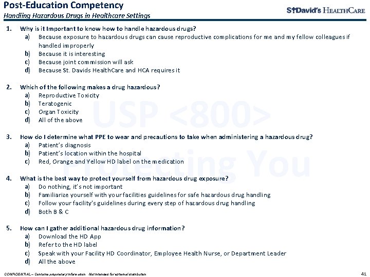 Post-Education Competency Handling Hazardous Drugs in Healthcare Settings 1. Why is it Important to Post-Education Competency Handling Hazardous Drugs in Healthcare Settings 1. Why is it Important to