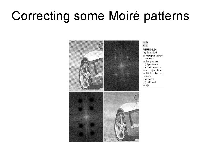 Correcting some Moiré patterns 