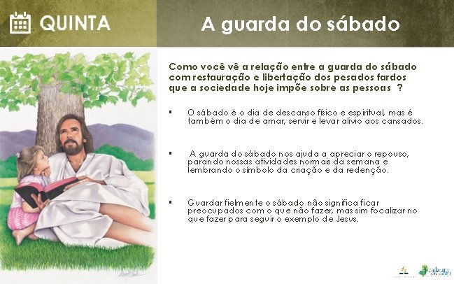 A guarda do sábado Como você vê a relação entre a guarda do sábado