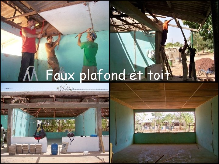 Faux plafond et toit 