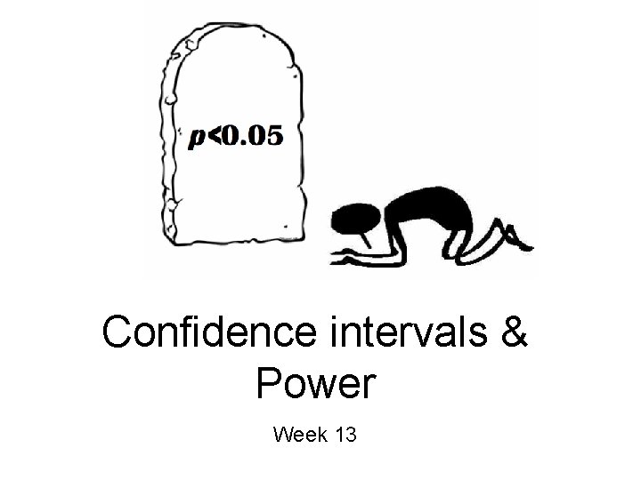 Confidence intervals & Power Week 13 