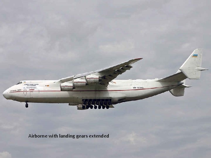 Airborne with landing gears extended 
