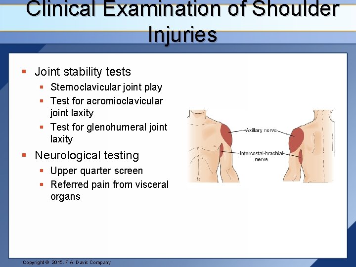 Clinical Examination of Shoulder Injuries § Joint stability tests § Sternoclavicular joint play §