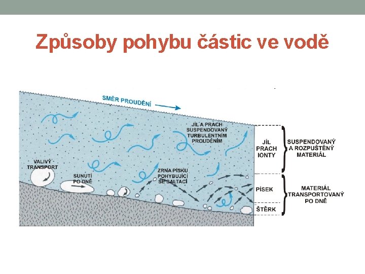 Způsoby pohybu částic ve vodě 