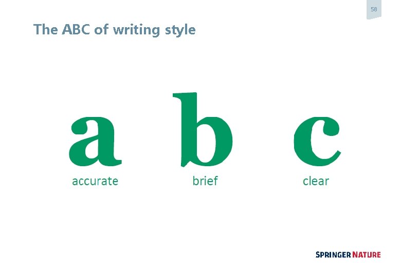 58 The ABC of writing style 