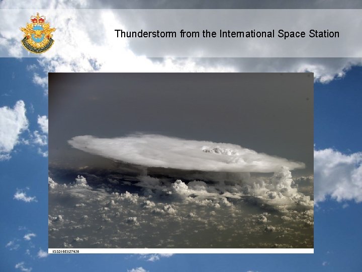 Thunderstorm from the International Space Station Thunderstorm from the International Space Station